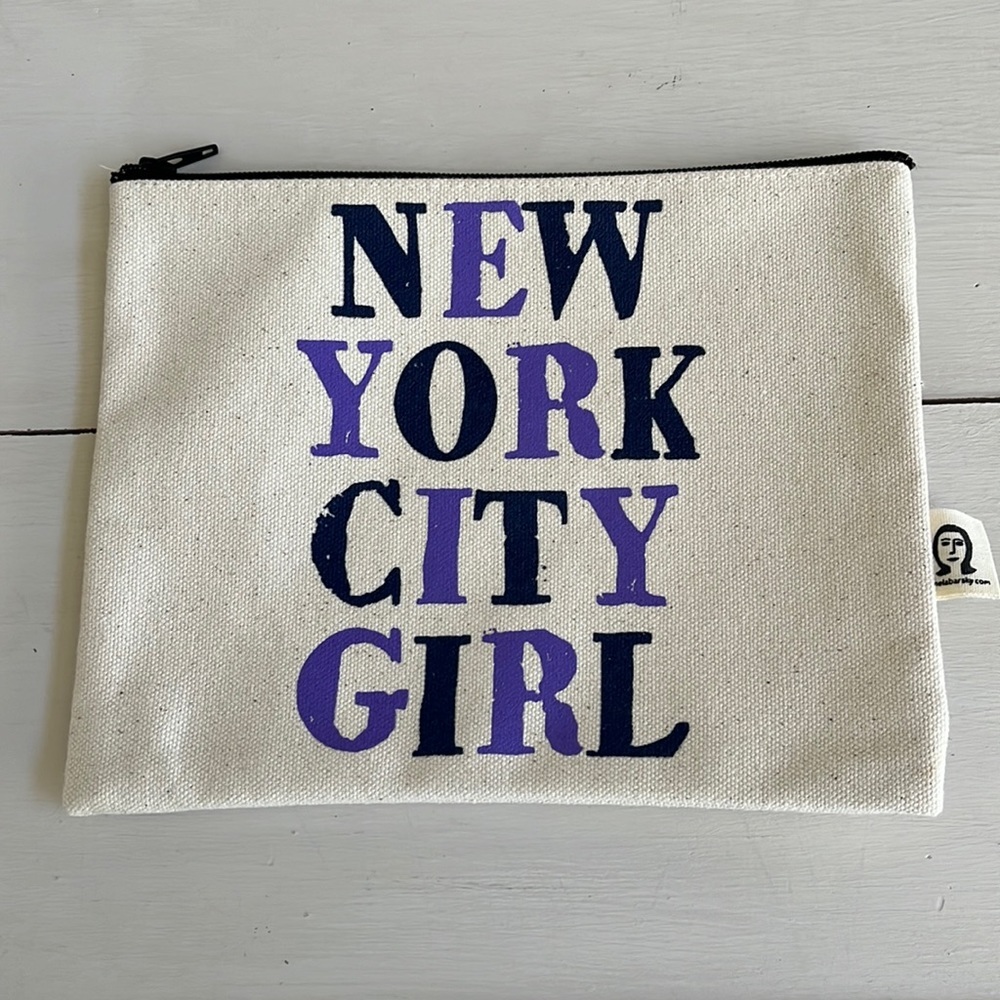 Pamela Barsky Cotton Canvas New York Girl Pouch